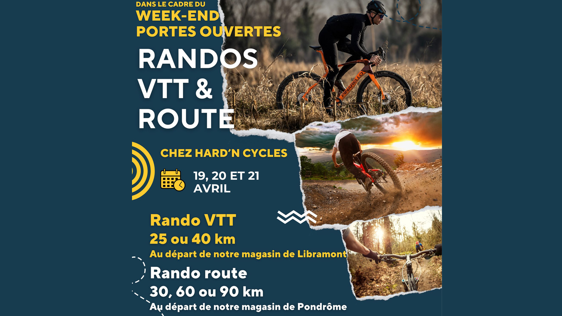 Rando vélo route Pondrôme